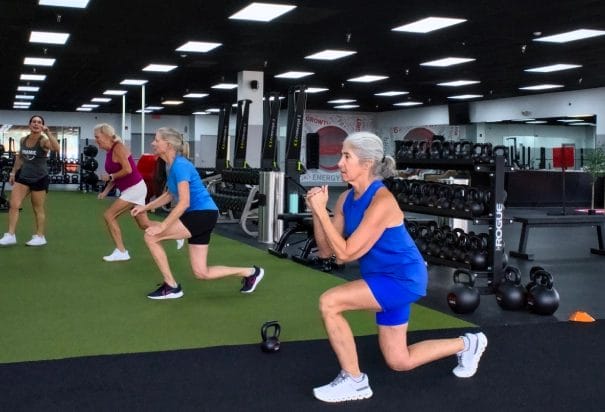 Old ladies warmup in DSC Osprey