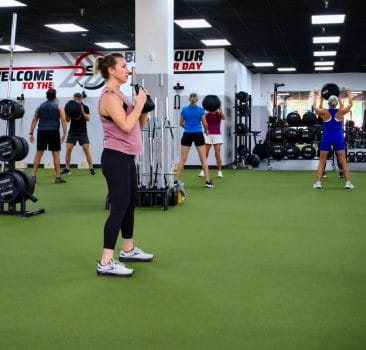 Woman with kettlebell in DSC Osprey